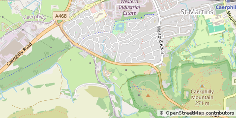Map of Caerphilly