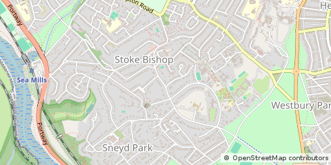 Map of Stoke Bishop, Bristol