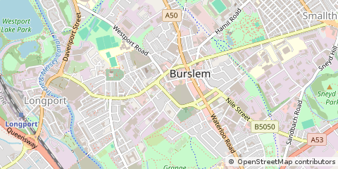 Map of Burslem, Stoke-on-Trent