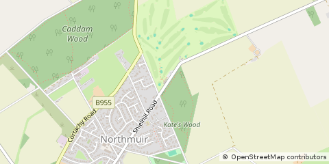 Map of Kirriemuir, Angus