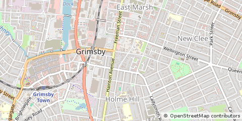 Map of Grimsby, North East Lincolnshire
