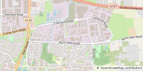 Map of Basildon, Essex