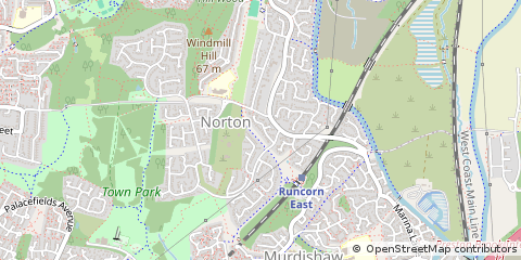 Map of Runcorn, Cheshire