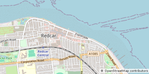 Map of Redcar, Cleveland