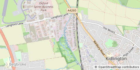 Map of Kidlington, Oxon