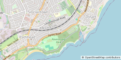 Map of Kirkcaldy, Fife