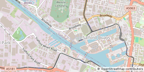 Map of Salford, Greater Manchester
