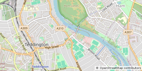 Map of Teddington, Middlesex