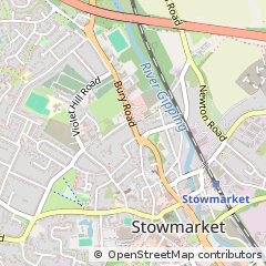 Map of Stowmarket, Suffolk