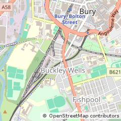 Map of Bury, Lancashire