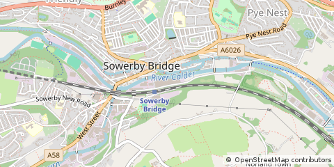 Map of Sowerby Bridge