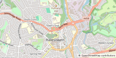 Map of Halesowen, West Midlands