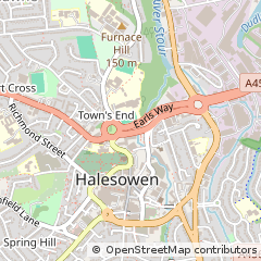 Map of Halesowen, West Midlands