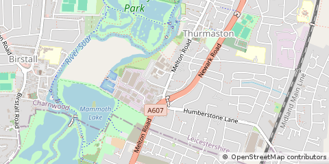 Map of Thurmaston, Leicester