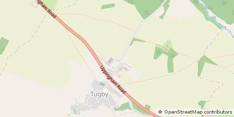 Map of Tugby, Leicestershire