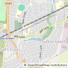 Map of ST Helens, Merseyside