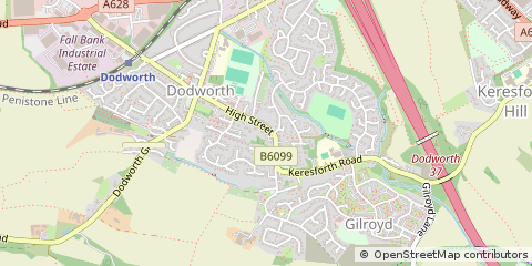 Map of Barnsley, South Yorkshire