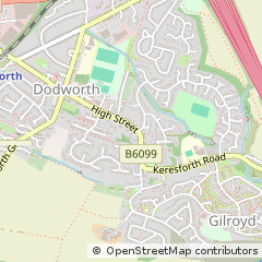 Map of Barnsley, South Yorkshire