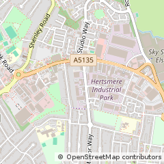 Map of Borehamwood, Hertfordshire
