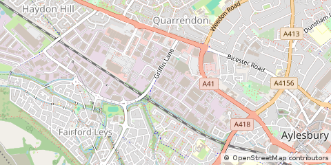 Map of Aylesbury, Buckinghamshire