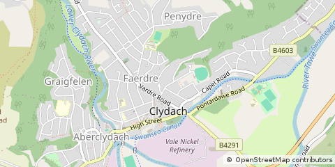 Map of Swansea, City & County of Swansea
