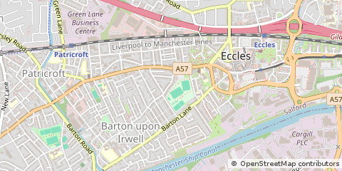 Map of Eccles, Lancashire