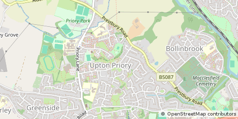 Map of Macclesfield, Cheshire