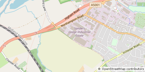 Map of Rushden, Northamptonshire