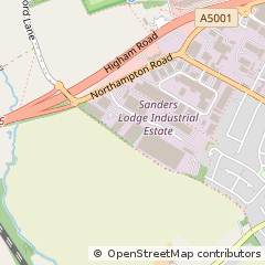 Map of Rushden, Northamptonshire