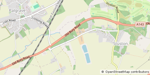 Map of Diss, Norfolk