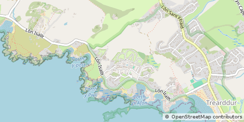 Map of Trearddur BAY, Ynys MON