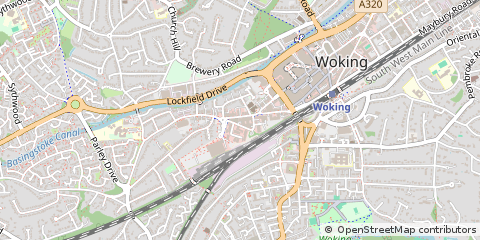 Map of Woking, Surrey