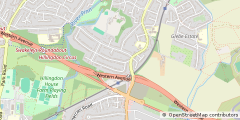 Map of Uxbridge, Middlesex