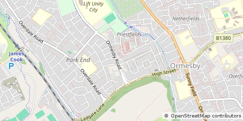 Map of Middlesbrough, Cleveland