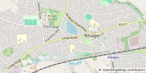 Map of Alsager, Cheshire