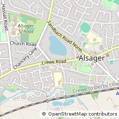 Map of Alsager, Cheshire
