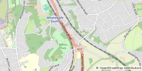 Map of Whyteleafe, Surrey