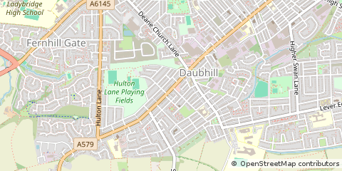 Map of Bolton, Lancashire
