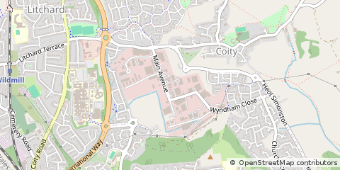 Map of Bridgend