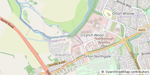 Map of Peterborough