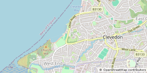 Map of Clevedon, North Somerset