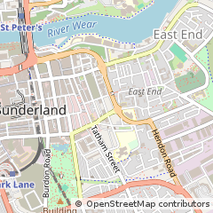 Map of Sunderland, Tyne & Wear