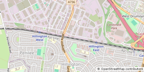 Map of Glasgow, Strathclyde