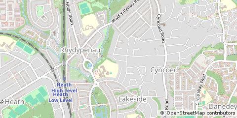 Map of Cardiff, S Glam