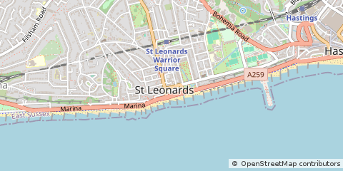 Map of East Sussex