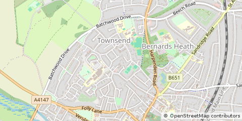 Map of ST. Albans, Herts