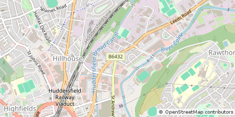 Map of Huddersfield, West Yorks