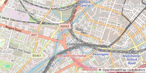 Map of Manchester, Greater Manchester