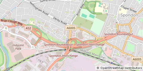 Map of Derby, Derbyshire