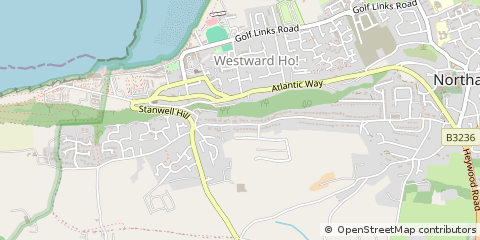 Map of Bideford, Devon
